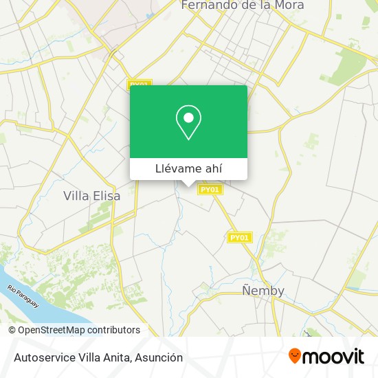 Mapa de Autoservice Villa Anita
