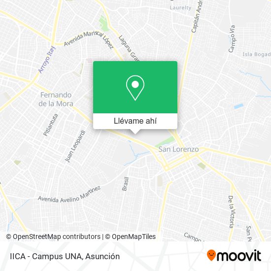 Mapa de IICA - Campus UNA