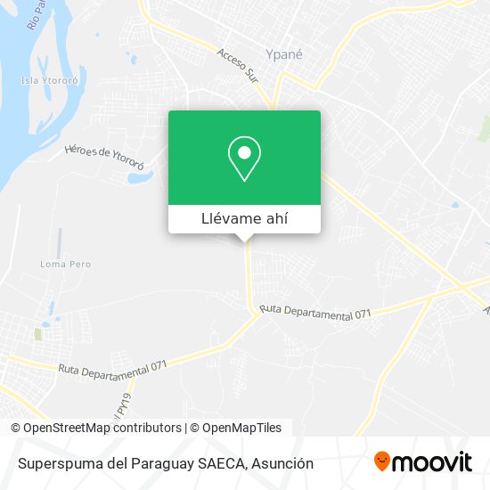 Mapa de Superspuma del Paraguay SAECA