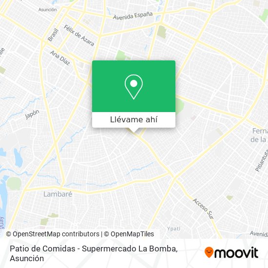 Mapa de Patio de Comidas - Supermercado La Bomba
