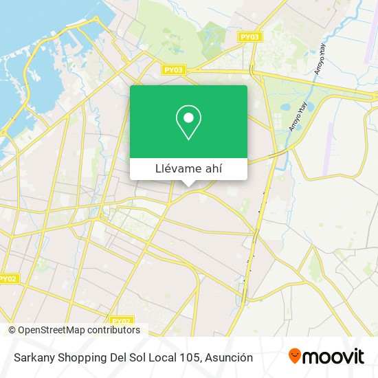 Mapa de Sarkany Shopping Del Sol Local 105
