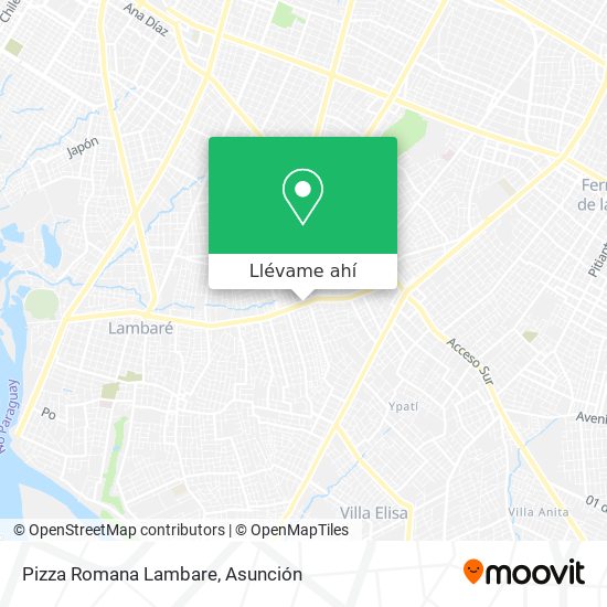 Mapa de Pizza Romana Lambare