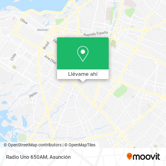 Mapa de Radio Uno 650AM