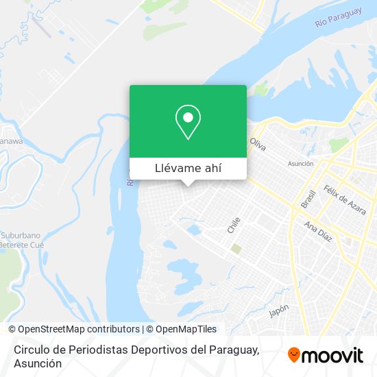 Mapa de Circulo de Periodistas Deportivos del Paraguay