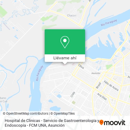 Mapa de Hospital de Clinicas - Servicio de Gastroenterología y Endoscopía - FCM UNA