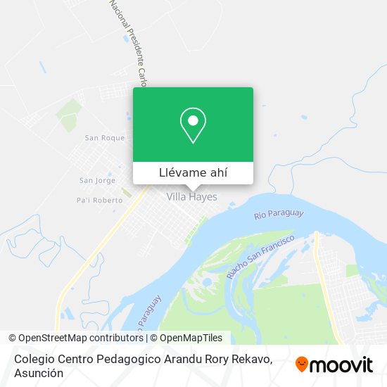 Mapa de Colegio Centro Pedagogico Arandu Rory Rekavo