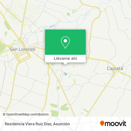Mapa de Residencia Viera Ruiz Díaz