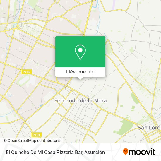 Mapa de El Quincho De Mi Casa Pizzeria Bar