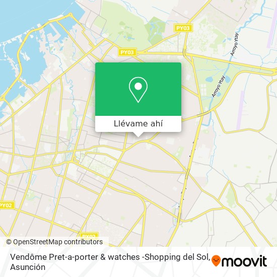 Mapa de Vendôme Pret-a-porter & watches -Shopping del Sol