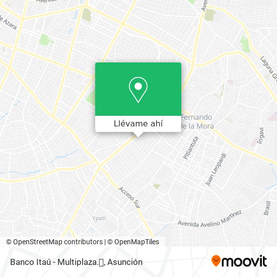 Mapa de Banco Itaú - Multiplaza.🏦
