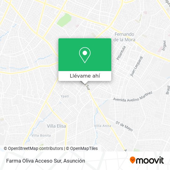 Mapa de Farma Oliva Acceso Sur