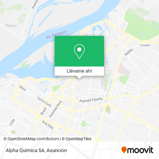 Mapa de Alpha Quimica SA