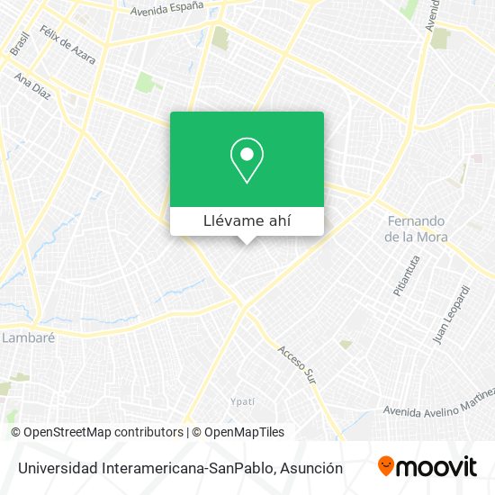 Mapa de Universidad Interamericana-SanPablo