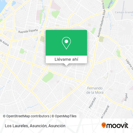 Mapa de Los Laureles, Asunción