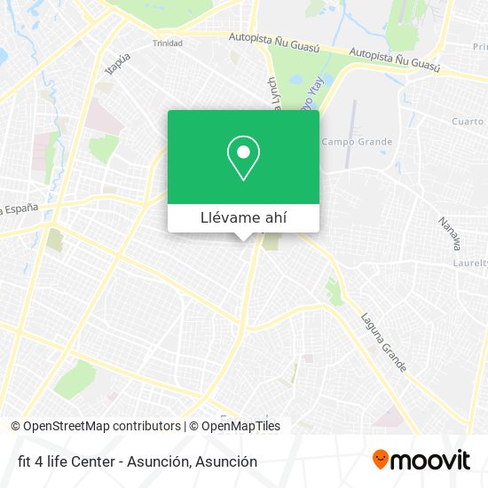 Mapa de fit 4 life Center - Asunción