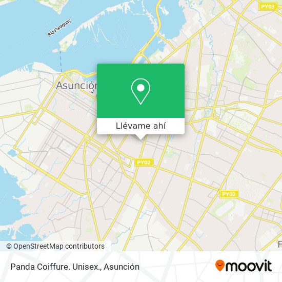 Mapa de Panda Coiffure. Unisex.