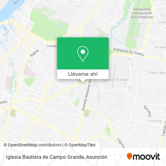 Mapa de Iglesia Bautista de Campo Grande