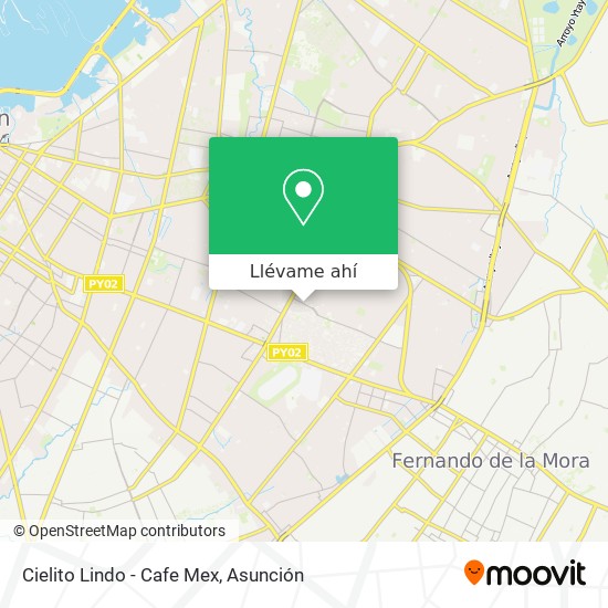Mapa de Cielito Lindo - Cafe Mex