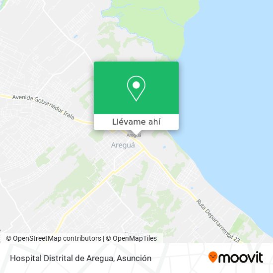 Mapa de Hospital Distrital de Aregua