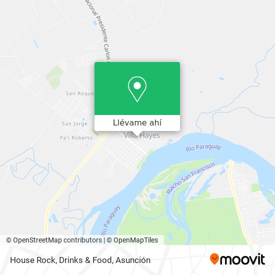 Mapa de House Rock, Drinks & Food