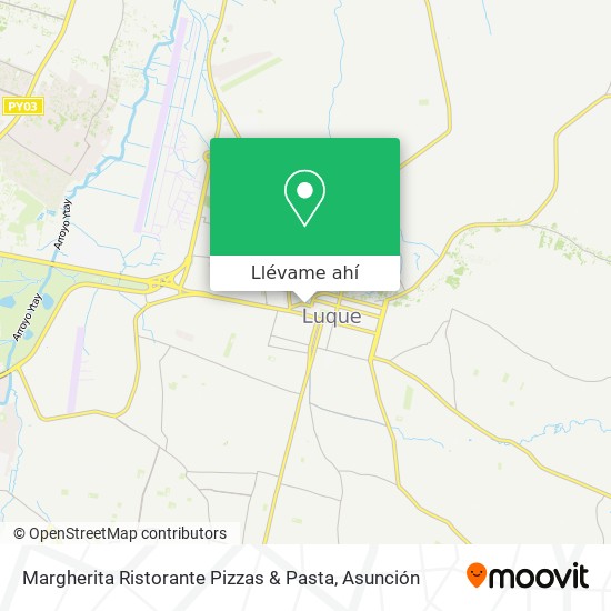 Mapa de Margherita Ristorante Pizzas & Pasta