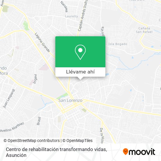 Mapa de Centro de rehabilitación transformando vidas