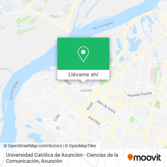 Mapa de Universidad Católica de Asunción - Ciencias de la Comunicación