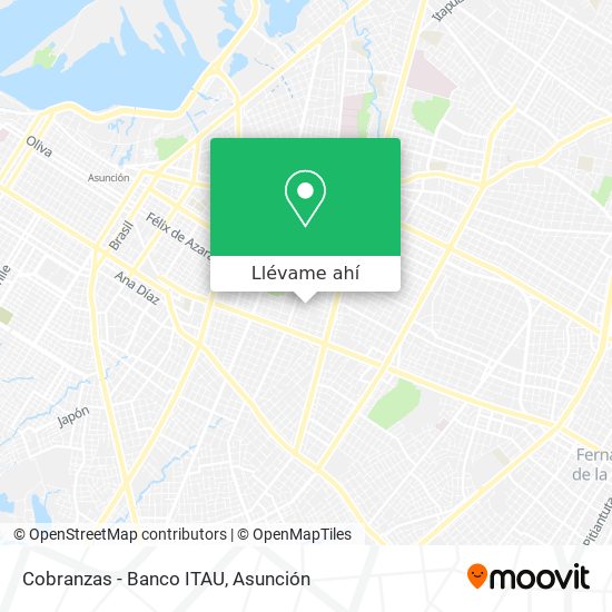 Mapa de Cobranzas - Banco ITAU