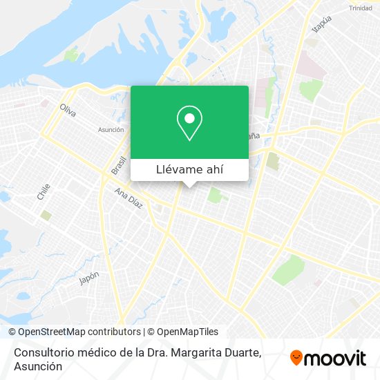 Mapa de Consultorio médico de la Dra. Margarita Duarte