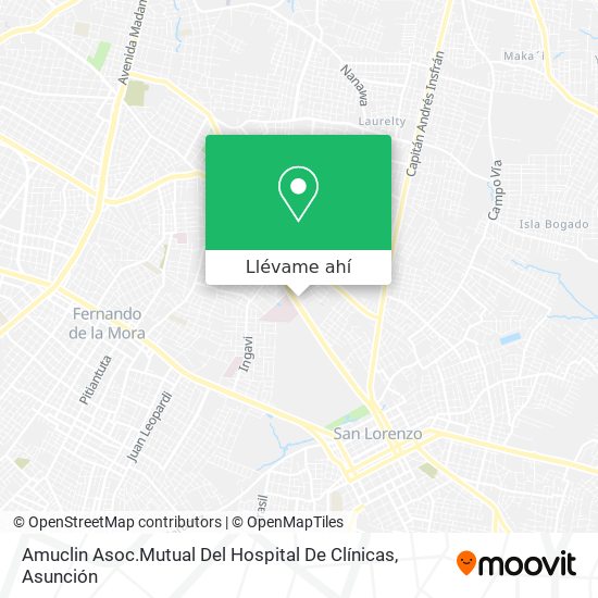 Mapa de Amuclin Asoc.Mutual Del Hospital De Clínicas