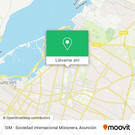 Mapa de SIM - Sociedad Internacional Misionera