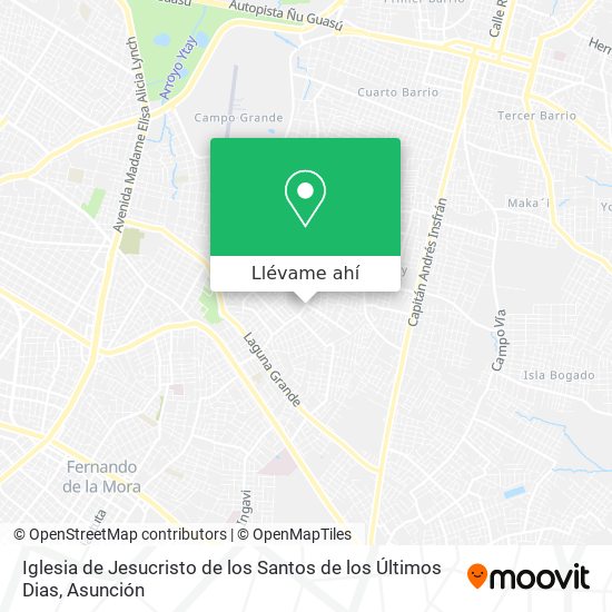 Mapa de Iglesia de Jesucristo de los Santos de los Últimos Dias