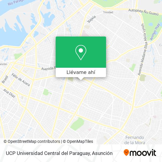 Mapa de UCP Universidad Central del Paraguay
