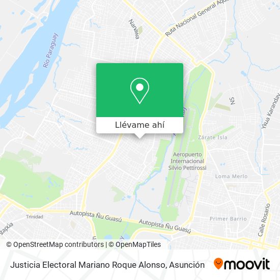 Mapa de Justicia Electoral Mariano Roque Alonso