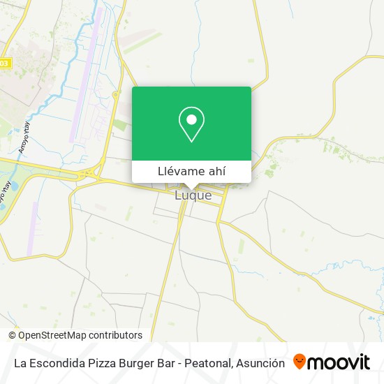 Mapa de La Escondida Pizza Burger Bar - Peatonal
