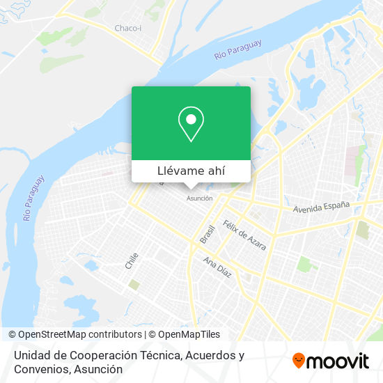 Mapa de Unidad de Cooperación Técnica, Acuerdos y Convenios