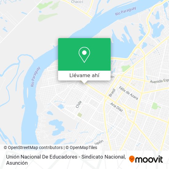 Mapa de Unión Nacional De Educadores - Sindicato Nacional