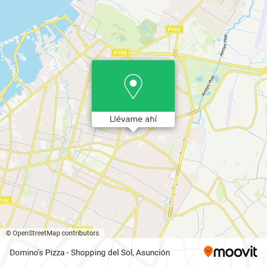 Mapa de Domino's Pizza - Shopping del Sol