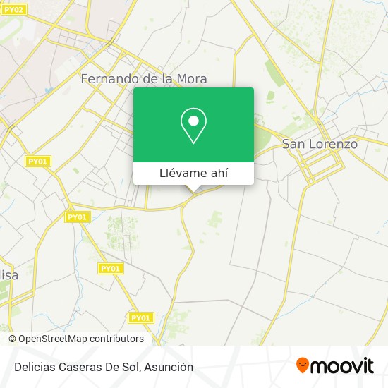 Mapa de Delicias Caseras De Sol