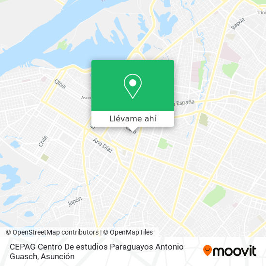 Mapa de CEPAG Centro De estudios Paraguayos Antonio Guasch