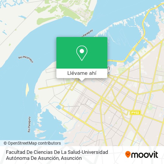 Mapa de Facultad De Ciencias De La Salud-Universidad Autónoma De Asunción