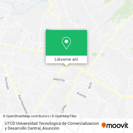 Mapa de UTCD Universidad Tecnologica de Comercializacion y Desarrollo Central