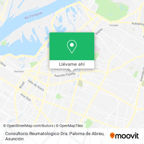 Mapa de Consultorio Reumatologico Dra. Paloma de Abreu