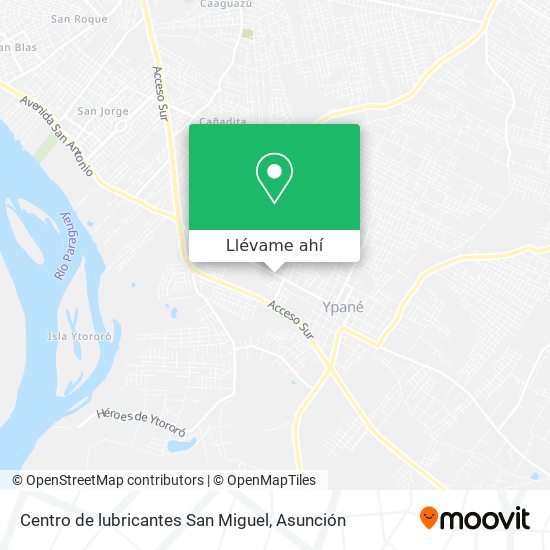 Mapa de Centro de lubricantes San Miguel