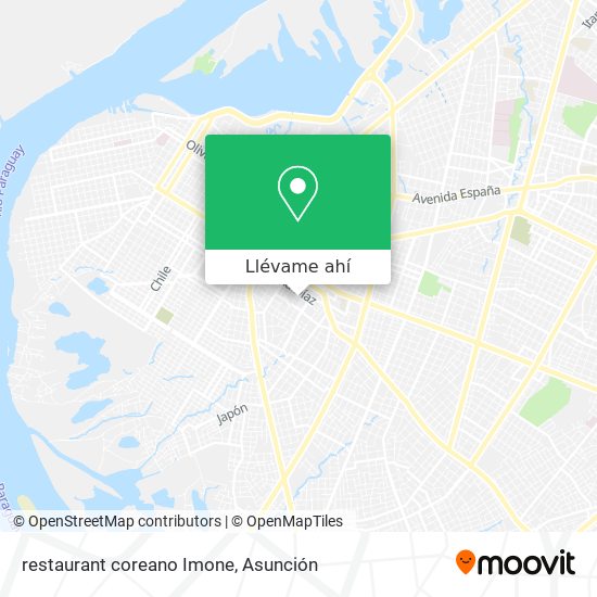 Mapa de restaurant coreano Imone
