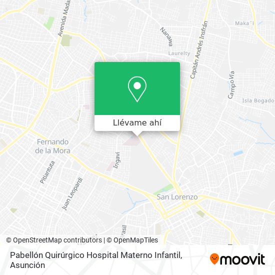 Mapa de Pabellón Quirúrgico Hospital Materno Infantil