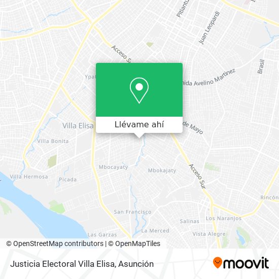 Mapa de Justicia Electoral Villa Elisa