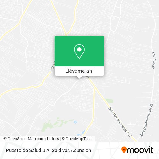 Mapa de Puesto de Salud J A. Saldivar