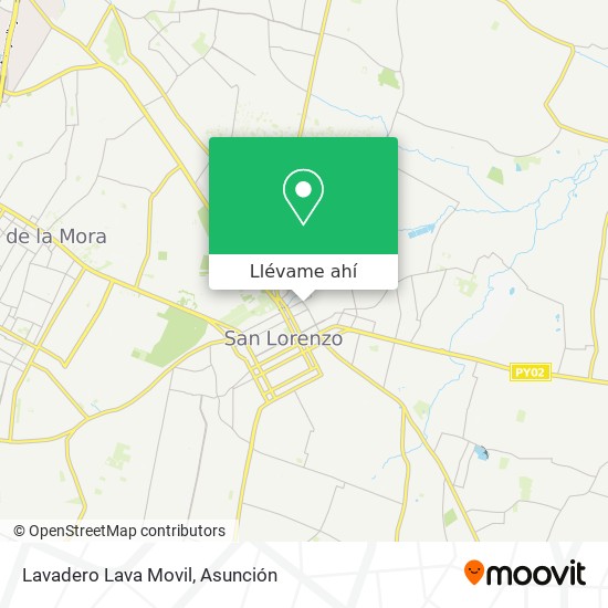 Mapa de Lavadero Lava Movil