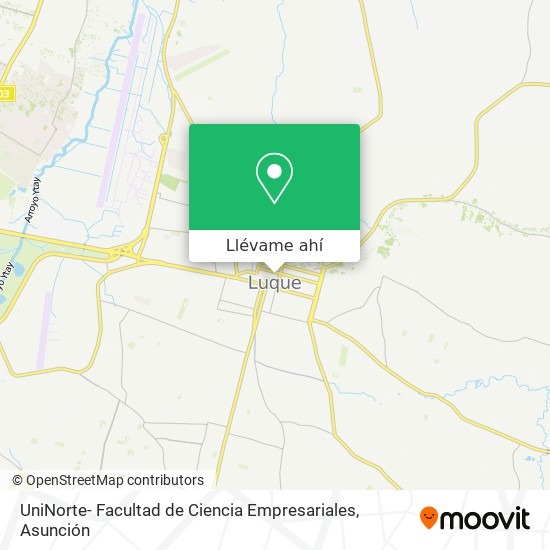 Mapa de UniNorte- Facultad de Ciencia Empresariales
